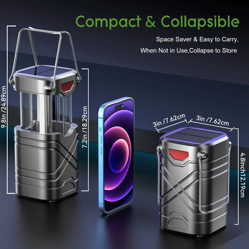 2‑in‑1 Collapsible Lantern + Flashlight, Rechargeable