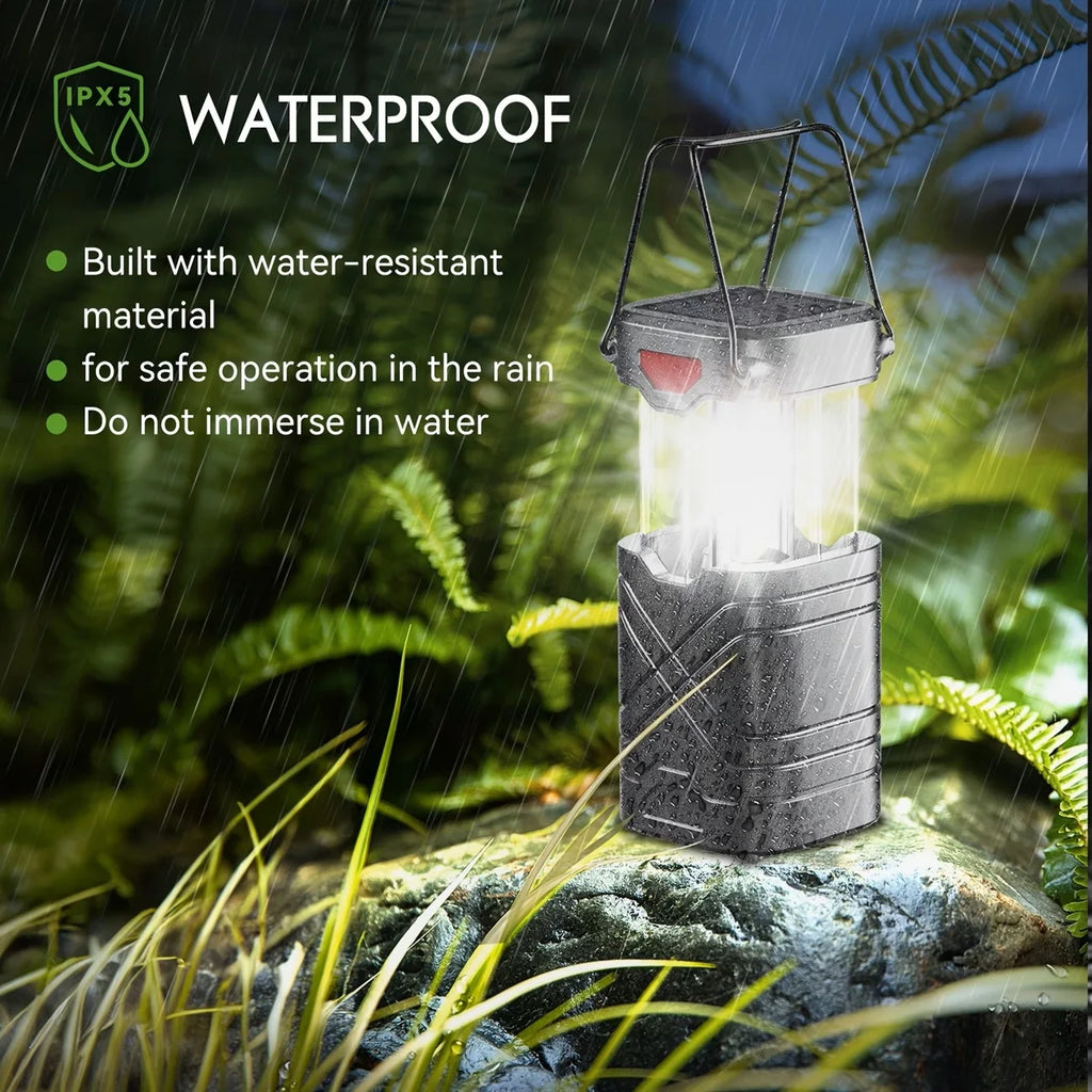 2‑in‑1 Collapsible Lantern + Flashlight, Rechargeable