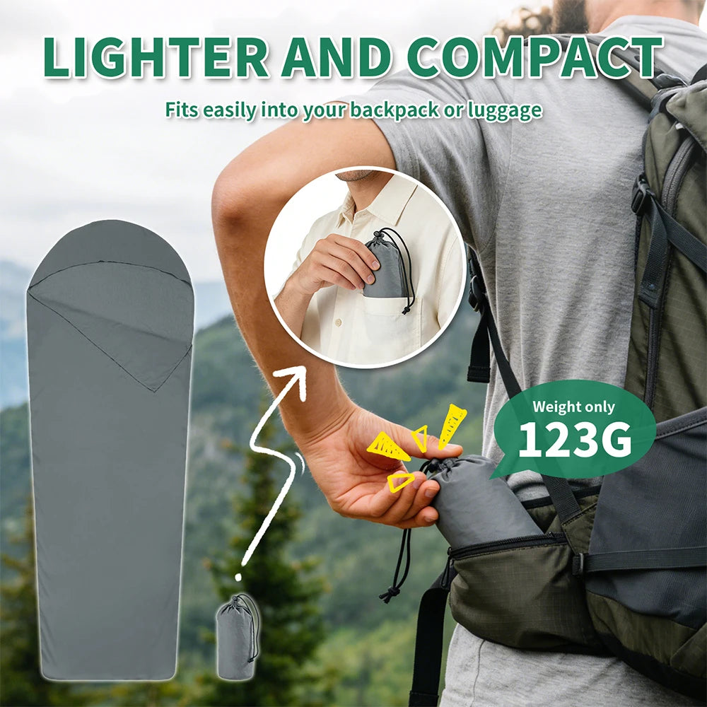 **Sleeping Bag Liner Only** Camping Sheet Outdoor Travel Hiking Camping Sleeping Bag Lightweight Portable Summer Sleeping Bag