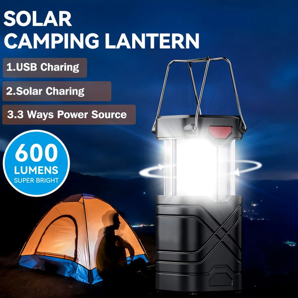 2‑in‑1 Collapsible Lantern + Flashlight, Rechargeable