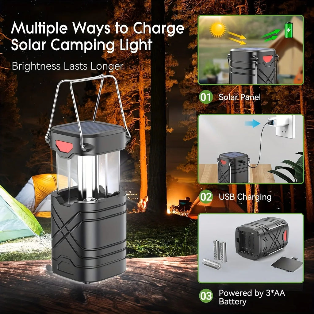2‑in‑1 Collapsible Lantern + Flashlight, Rechargeable