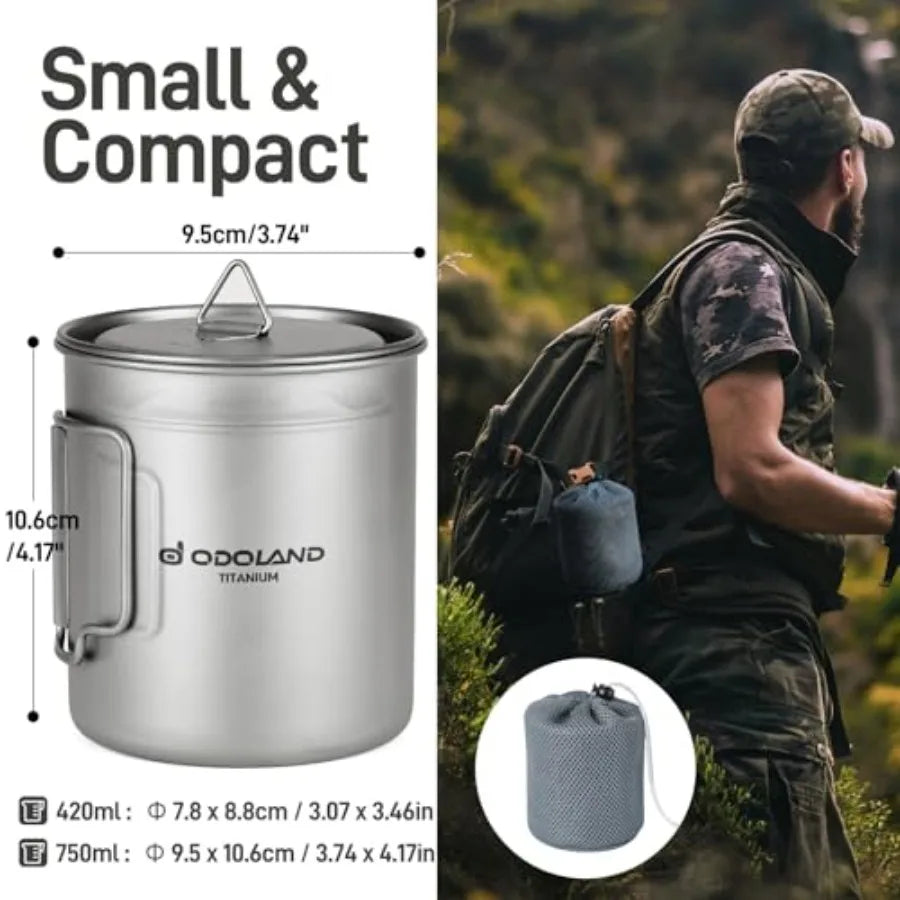 Titanium Camping Cookware Set