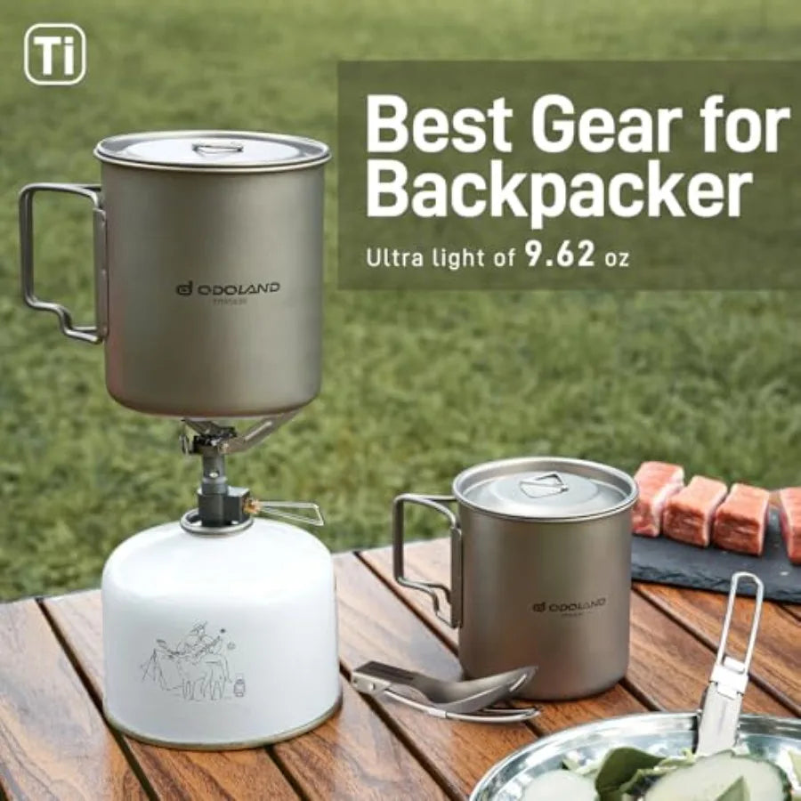 Titanium Camping Cookware Set