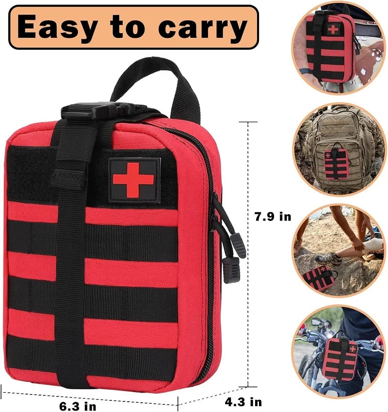 Outdoor First Aid Kit EDC Molle Medical Kit IFAK Survival Emergency Pack EDC Travel Fishing Camping Hiking Hunting Accessories