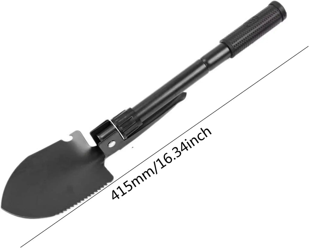 Folding Shovel Military Camping Shovel Survival Gear Entrenching Tool with Carrying Pouch Metal Handle