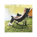 Skip Ordinary Folding Chairs and Choose This Portable Padded Rocking Camp Chair with Cupholder Pocket Supports 225lbs