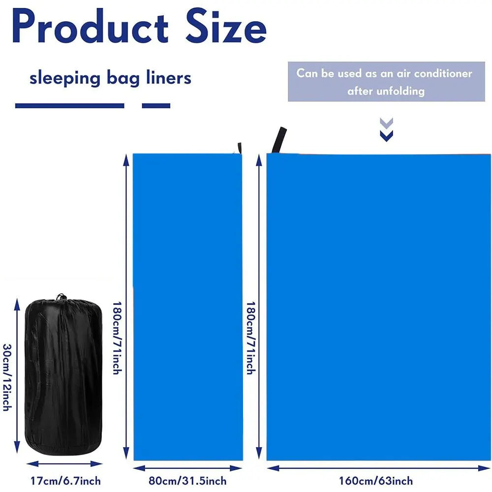 Fleece **Sleeping Bag Liner Only**. Portable Ultra-light Polar Travel Sheets for Adults Outdoor Camping Tent Bed Warm Sleeping Bag Liner