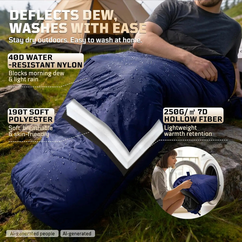 3-Season Mummy Sleeping Bag