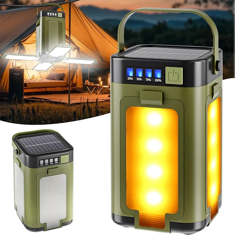 Solar Fold‑Out Lantern — 6‑Mode Area Light