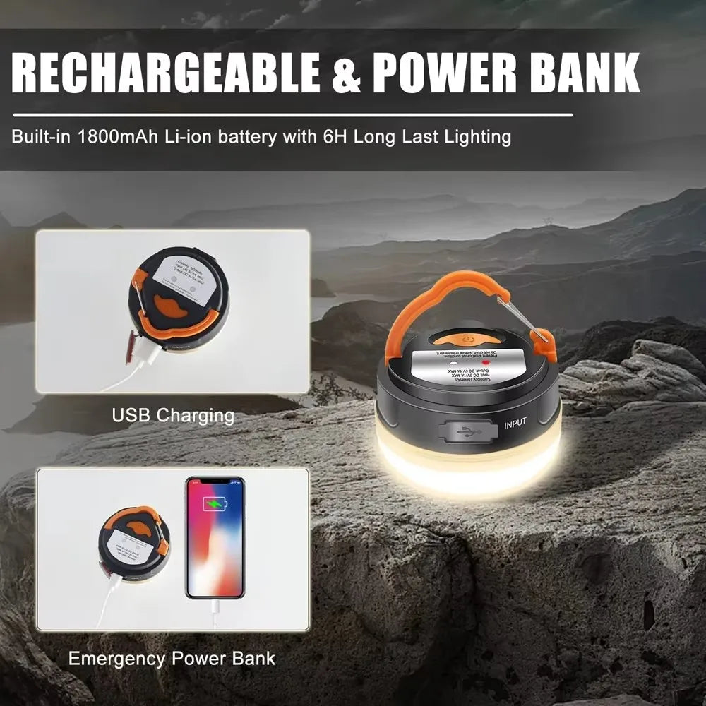 LED Lantern Portable Camping Light 3 Lighting Modes Camplights Hanging Outdoor Tent Home Emergency Lamp with Magnet