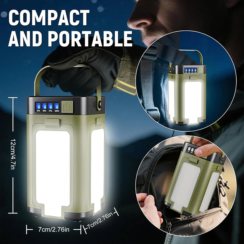 Collapsible Solar Tent Lantern — Multi‑Mode Glow