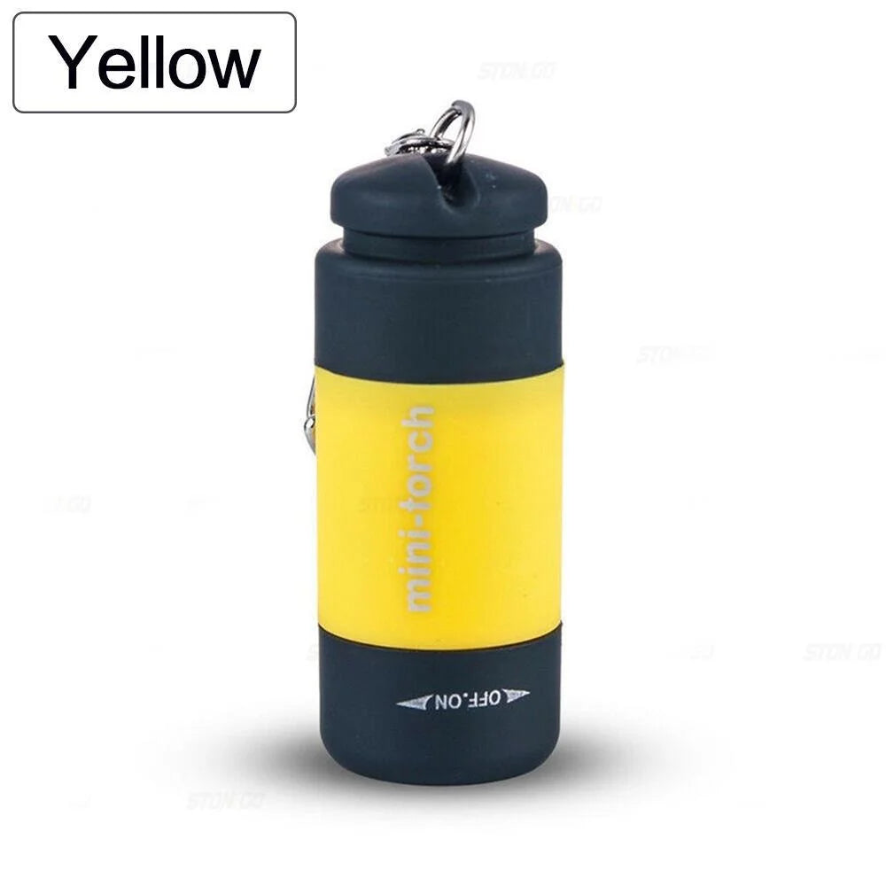 Mini Keychain Flashlight USB Rechargeable LED Torch Ultra Bright Pocket Light Waterproof Key Ring Handheld Flashlight for Outdoor Camping Hiking Emergency Night Walking Portable Lighting Tool for Everyday Carry and Travel Out