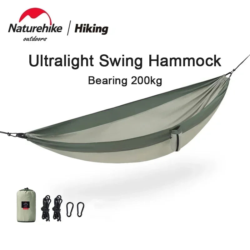 Naturehike Swing Hammock 1-2 Persons Ultralight Foldable Outdoor Adult Hammock Portable Swings Hanging Bed Park Camping Hammocks