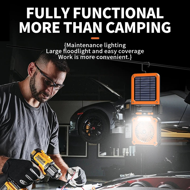 Solar Lantern Fan — Foldable 8‑Hour Breeze Light