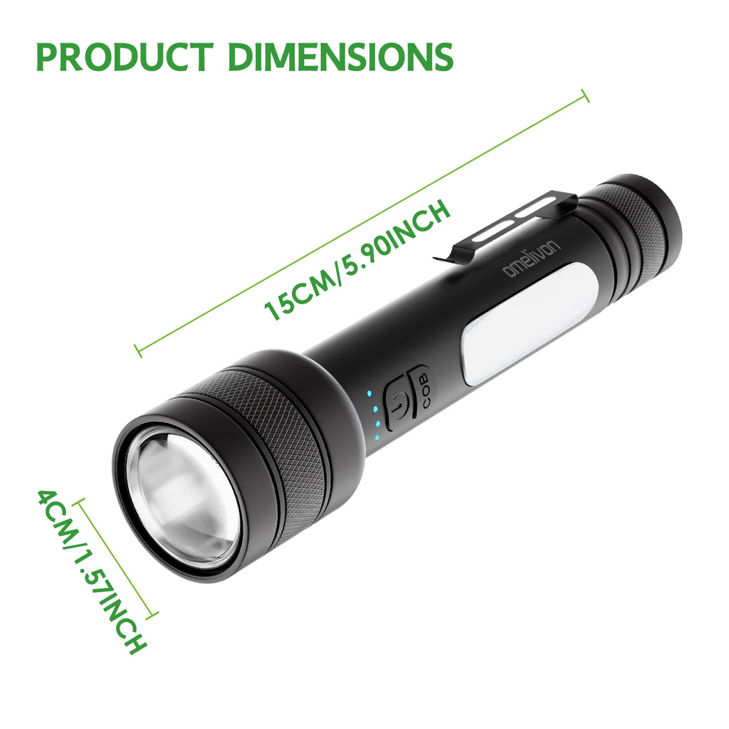 Dual‑Mode Flashlight + PowerBank — 2000mAh