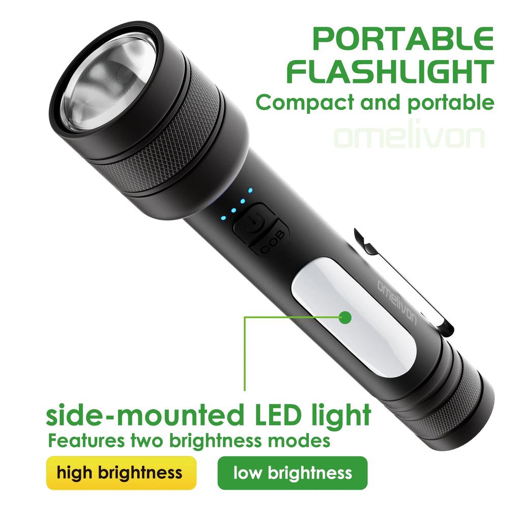 Dual‑Mode Flashlight + PowerBank — 2000mAh