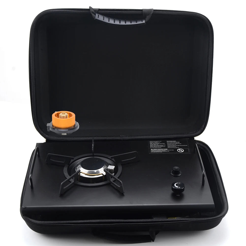 Camping Folding Removable IGT Wood Table Gas Stove Portable Lightweight Camp BBQ Grill Table Outdoor Picnic Fishing Table
