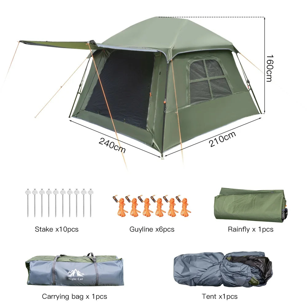 Night Cat 4-Person Pop-Up Tent