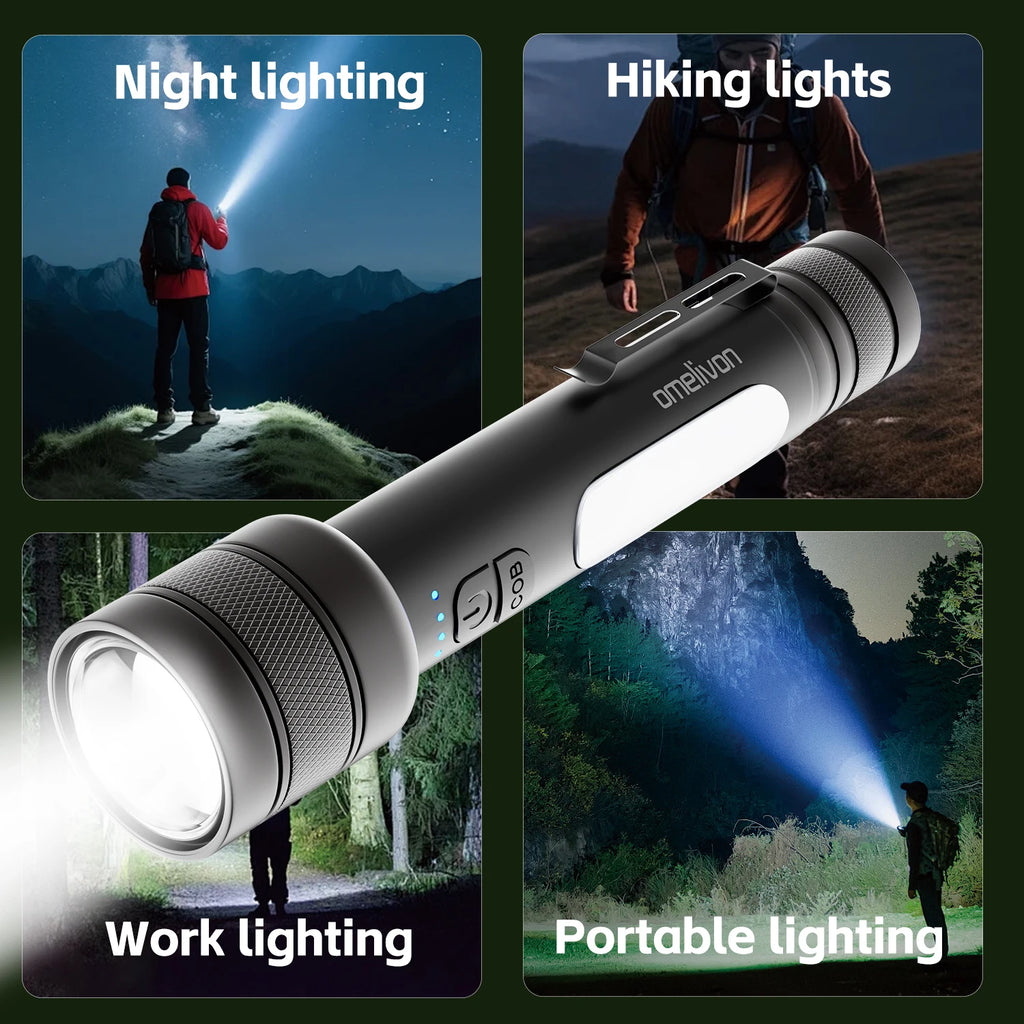 Dual‑Mode Flashlight + PowerBank — 2000mAh