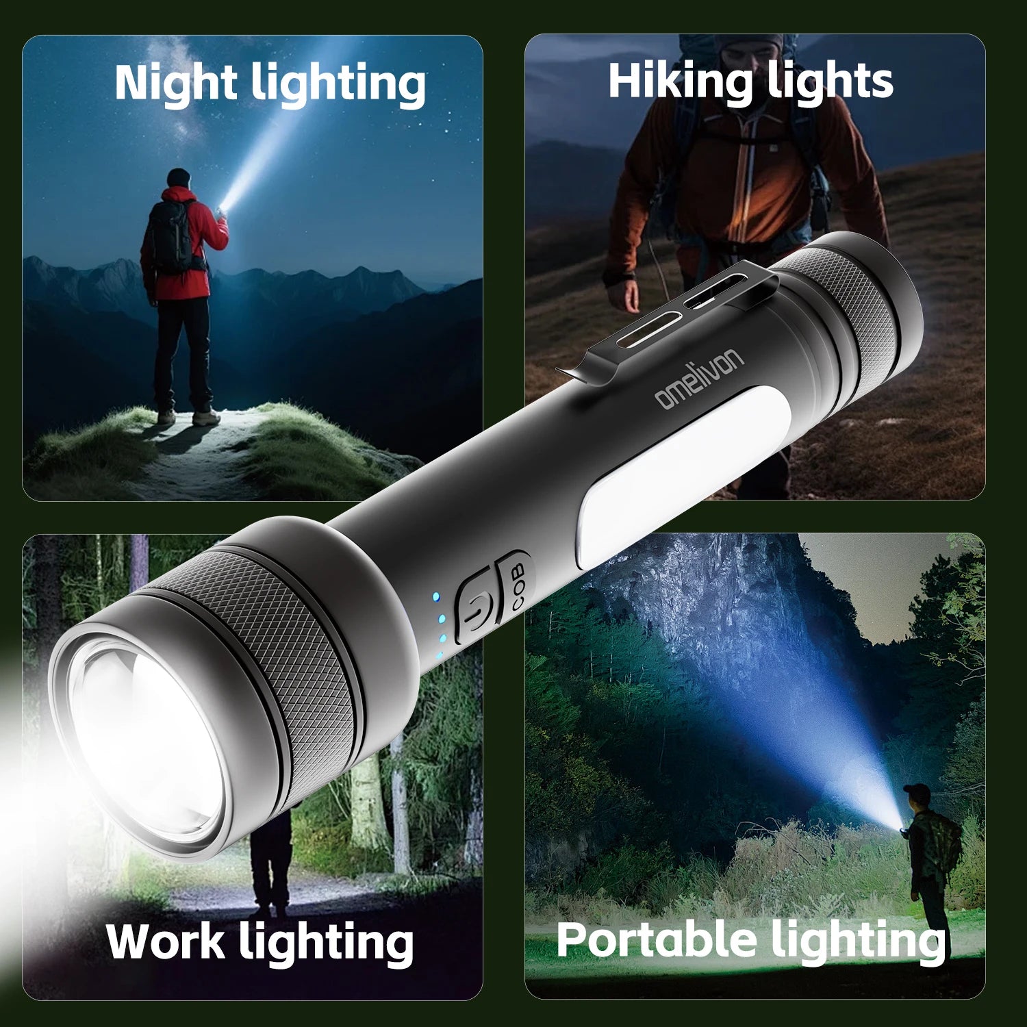Dual‑Mode Flashlight + PowerBank — 2000mAh