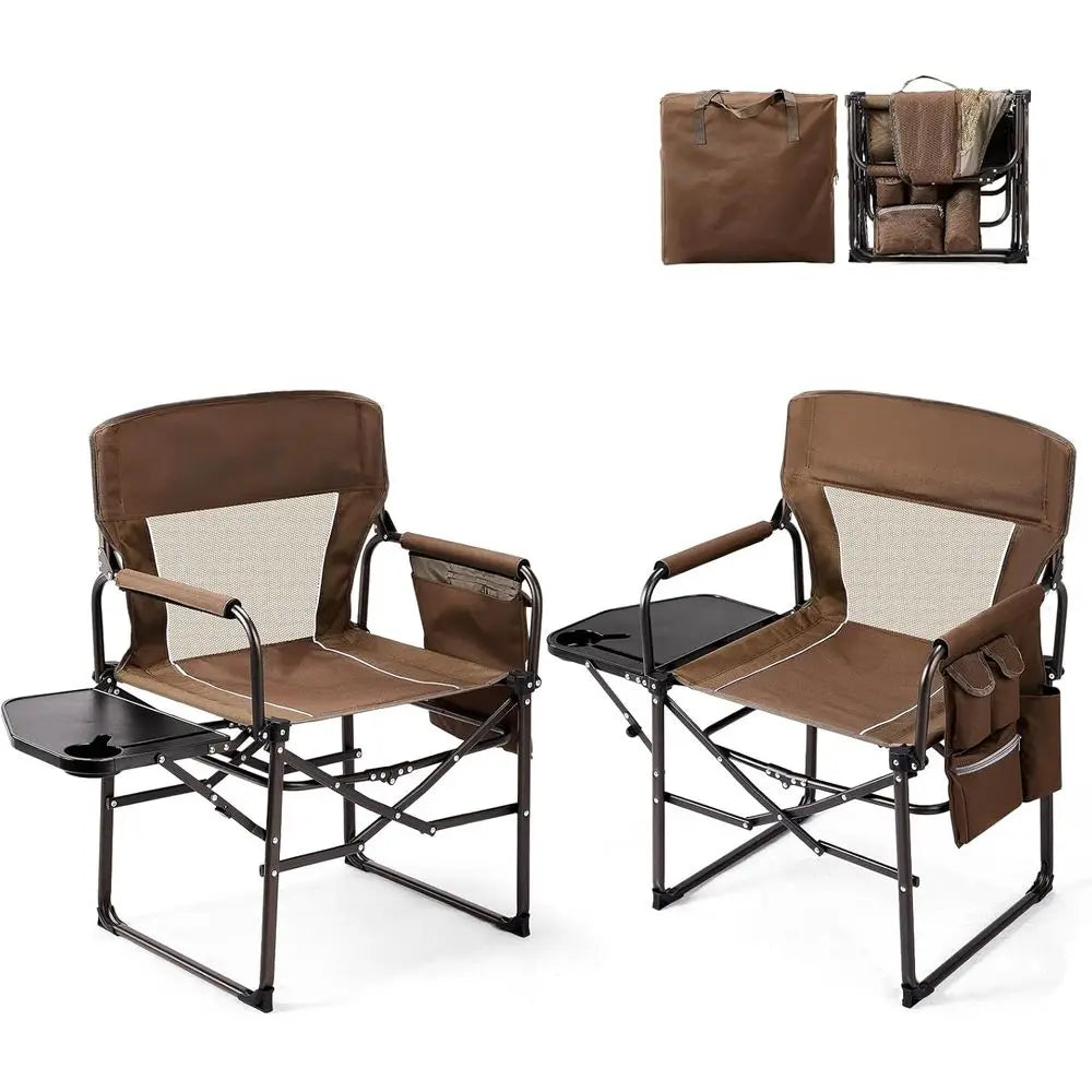 Folding Camping Chairs with Side Table