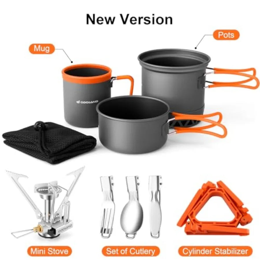 Camping Cookware Set with Heat Exchanger