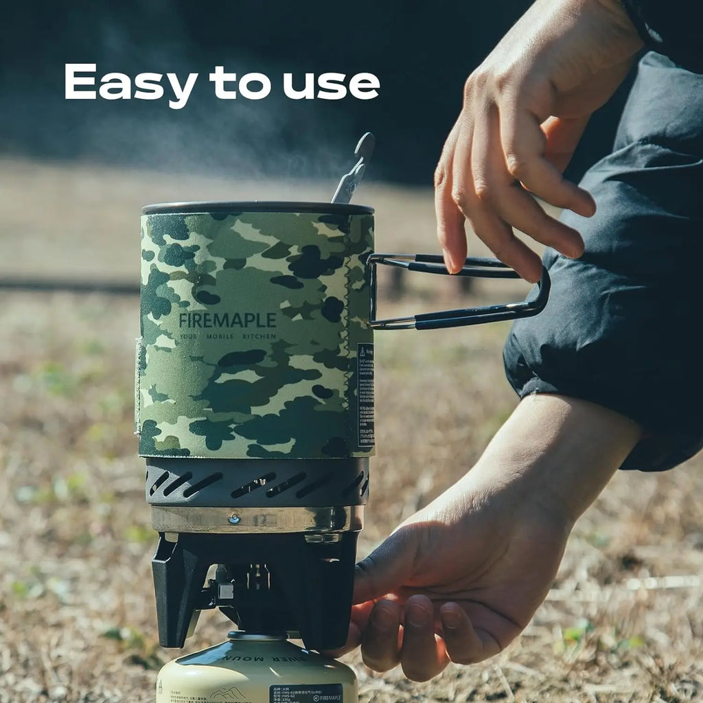 Fire Maple Star X1 Cooking System Camouflage Camping Gas Stoves Outdoor Hiking With Heat Exchanger Pot Bowl Portable Burners