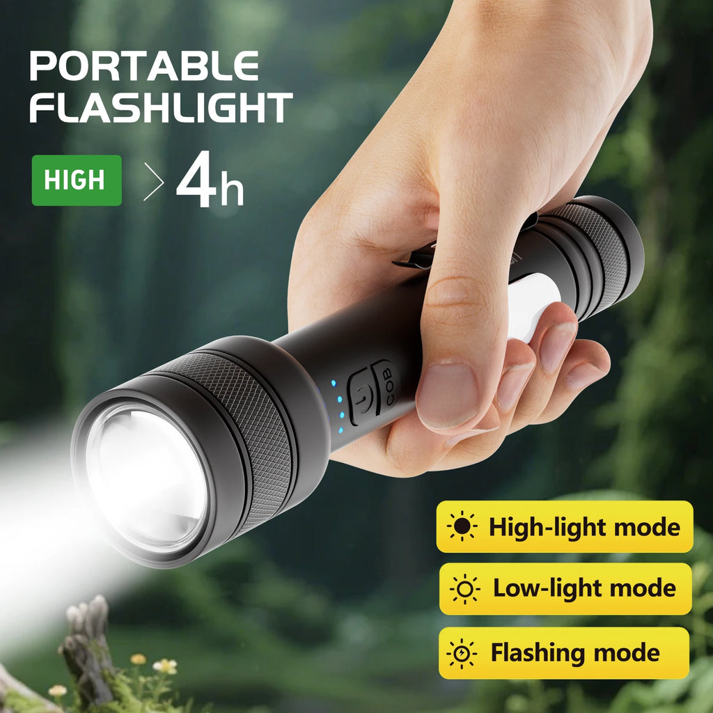 Dual‑Mode Flashlight + PowerBank — 2000mAh