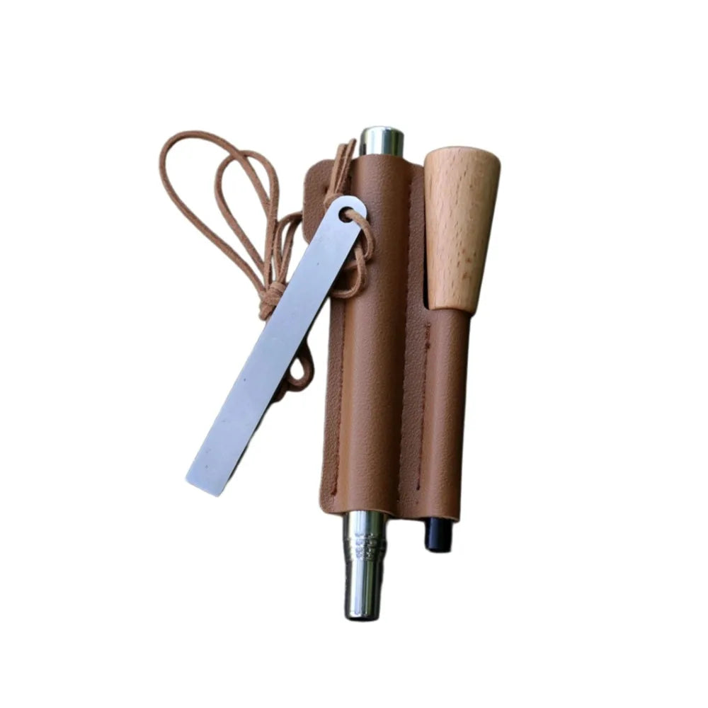 3-piece set, 1 solid magnesium rod+1 extendable stainless steel torch+1 white steel scraper, ignition rod, magnesium rod, not afraid of water, durable, suitable for fireplace igniters, fireplace parts and accessories