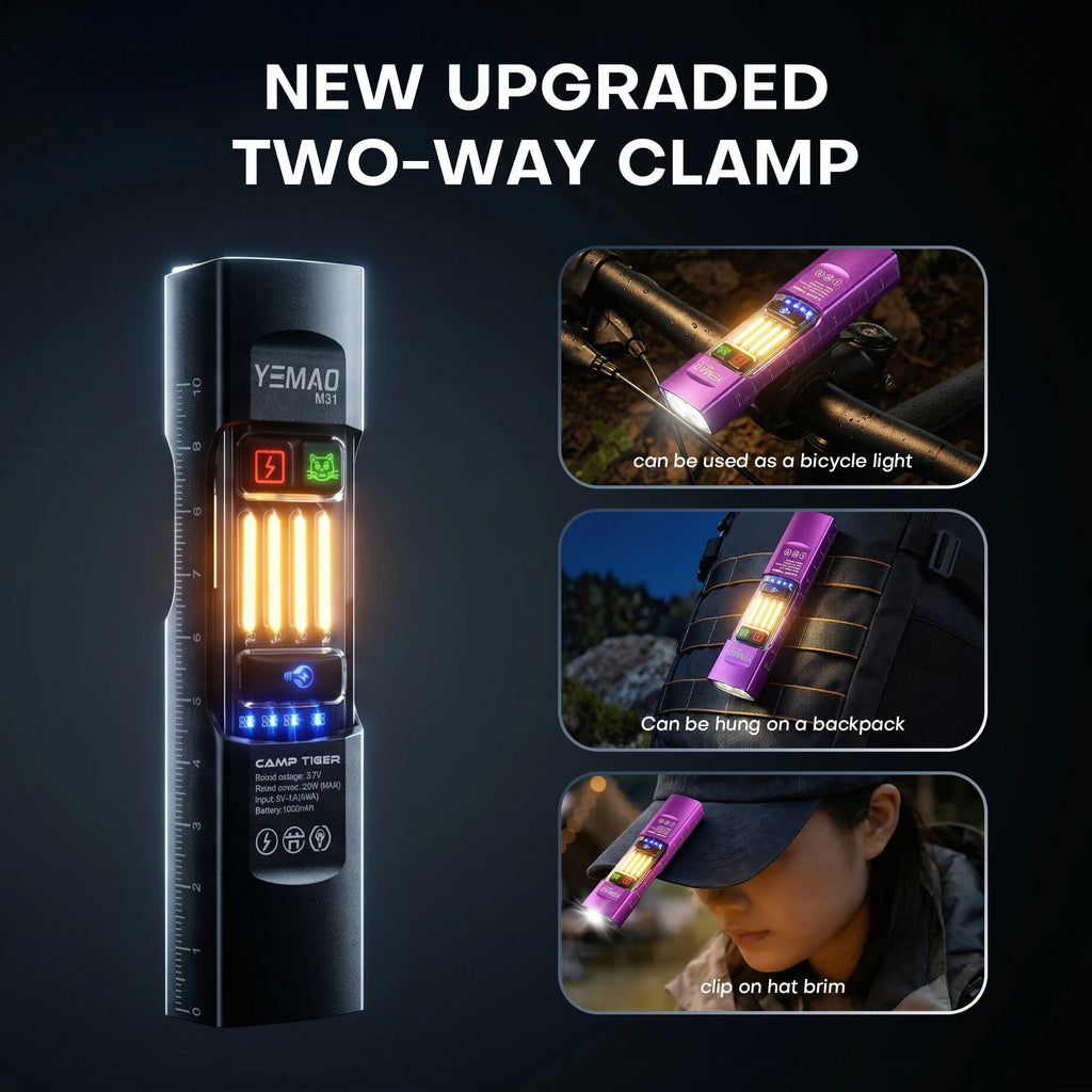 UV Inspection Flashlight — Rechargeable with Clip