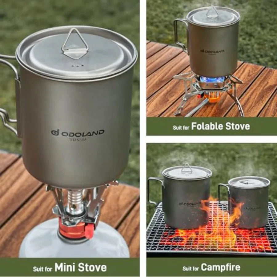 Titanium Camping Cookware Set