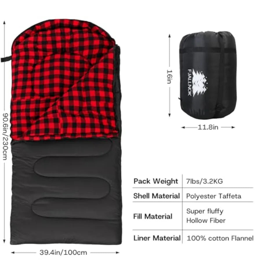 Cold Weather Flannel Sleeping Bag