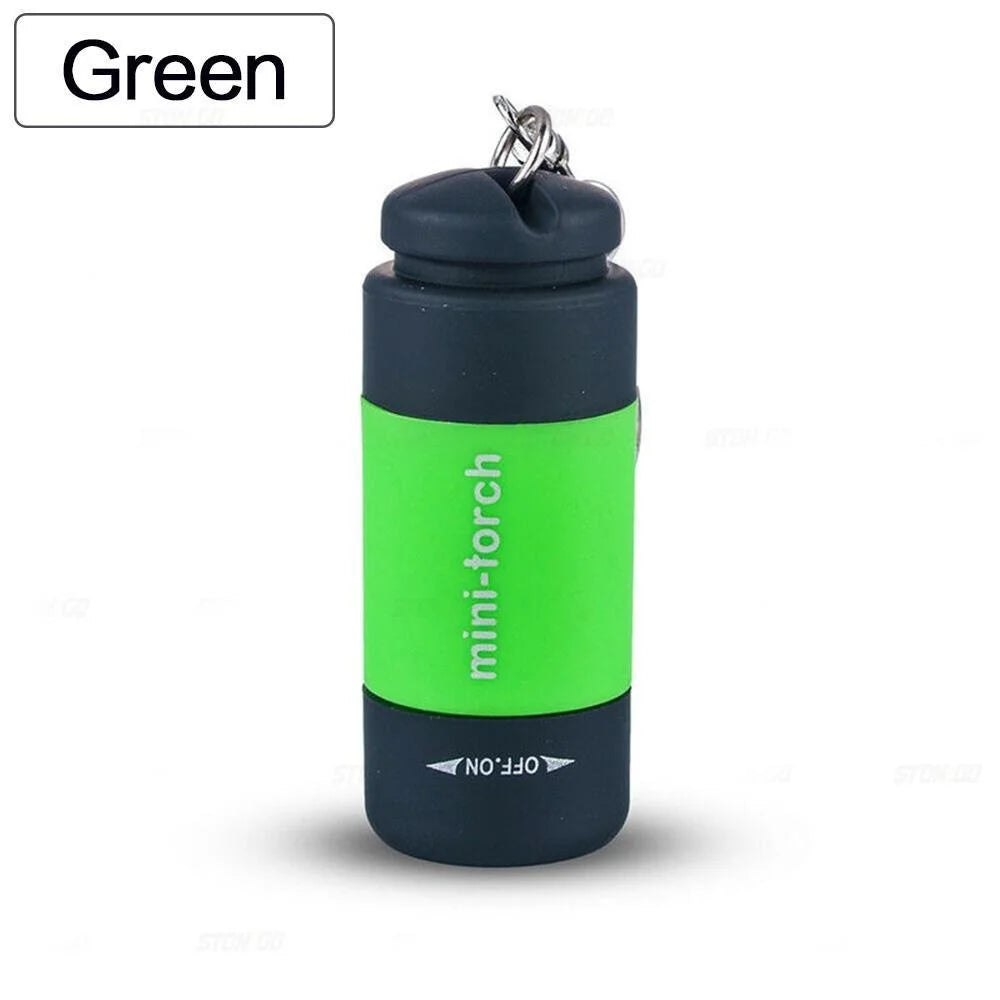 Mini Keychain Flashlight USB Rechargeable LED Torch Ultra Bright Pocket Light Waterproof Key Ring Handheld Flashlight for Outdoor Camping Hiking Emergency Night Walking Portable Lighting Tool for Everyday Carry and Travel Out