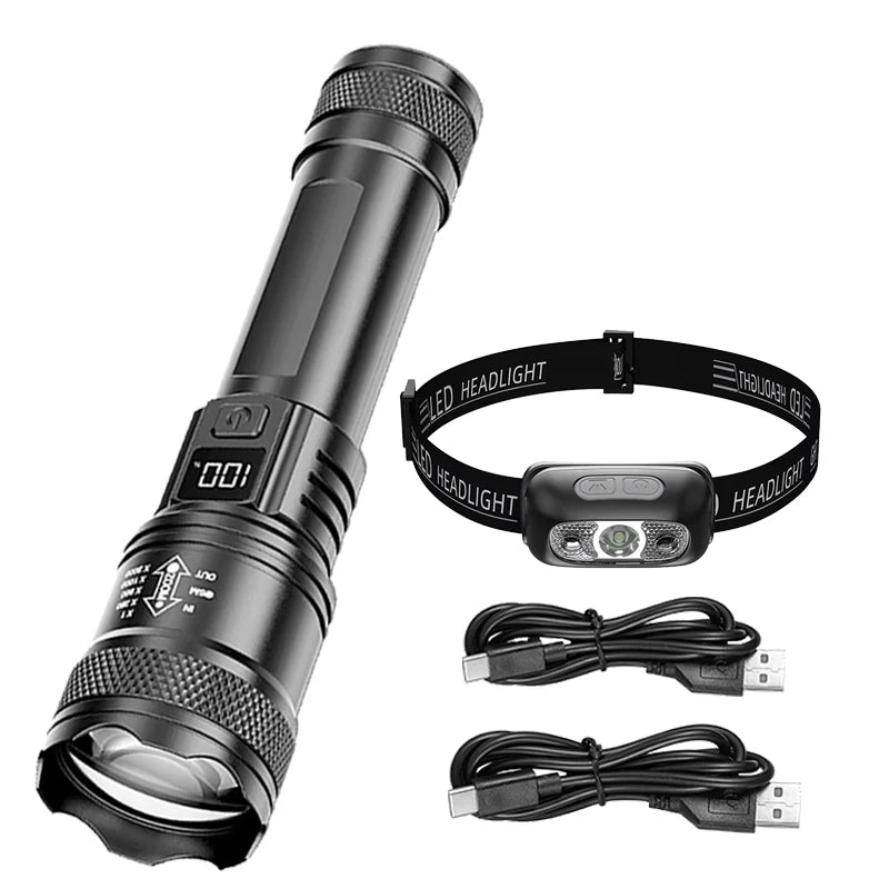 High‑Output Sensor Headlamp — USB‑C Rechargeable