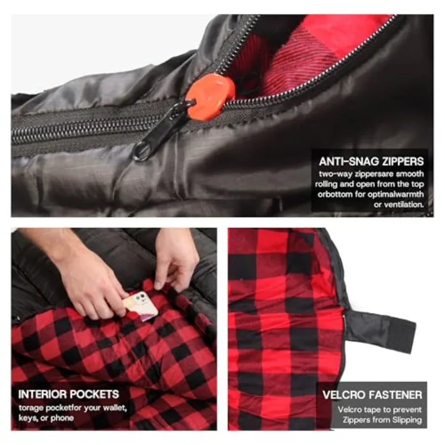 Cold Weather Flannel Sleeping Bag