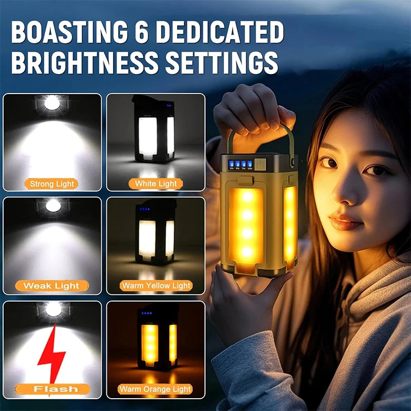 Solar Fold‑Out Lantern — 6‑Mode Area Light