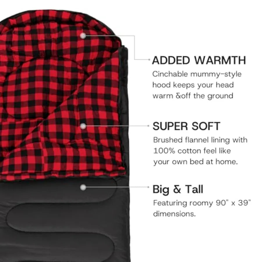 Cold Weather Flannel Sleeping Bag