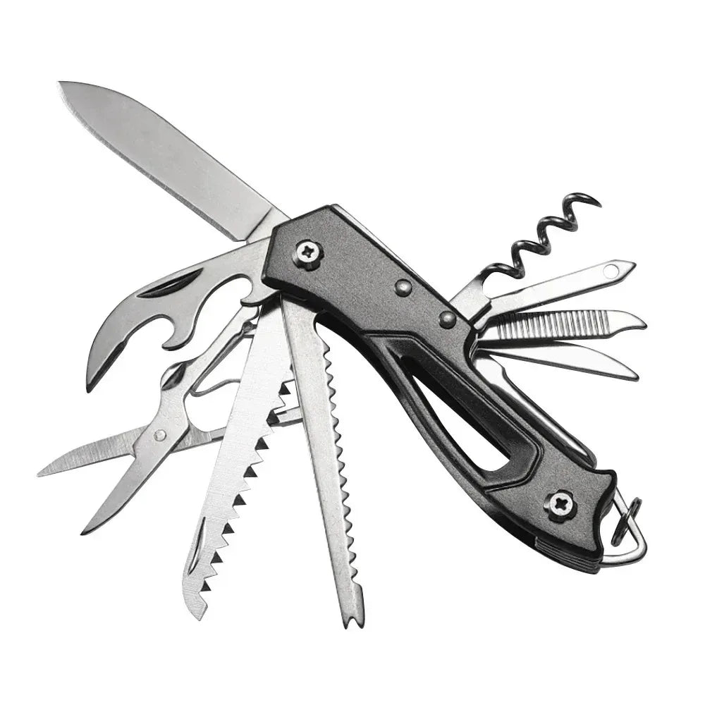Multi-Functional Swiss Knife Outdoor Camp Multi-Tool Bottle Opener Portable Folding Knife Scissors Saw Military Pocket Knife..