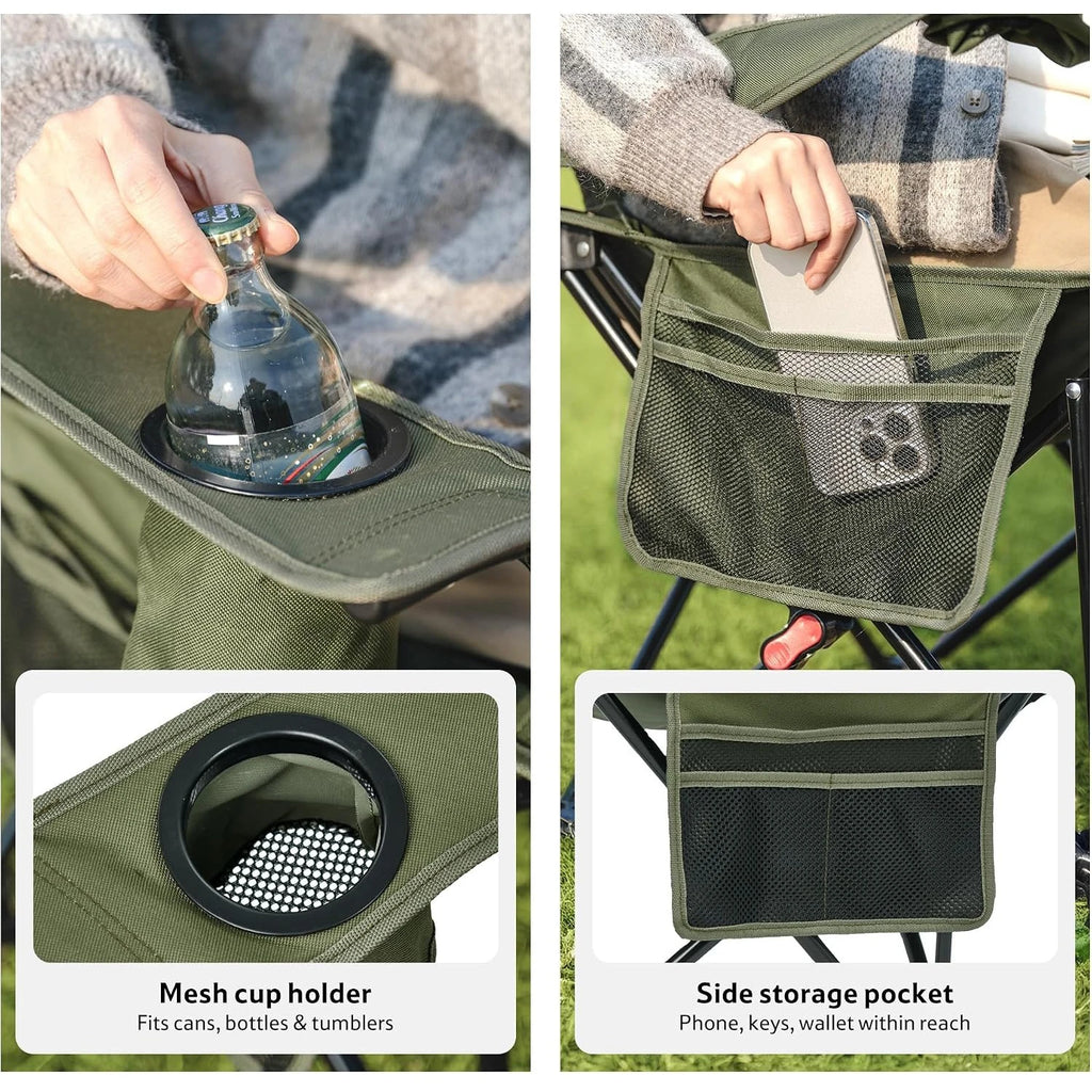 Naturehike 3-Position Adjustable Recliner Portable Folding Reclining Camping Chair with Footrest for Beach Lunch Easy Storage