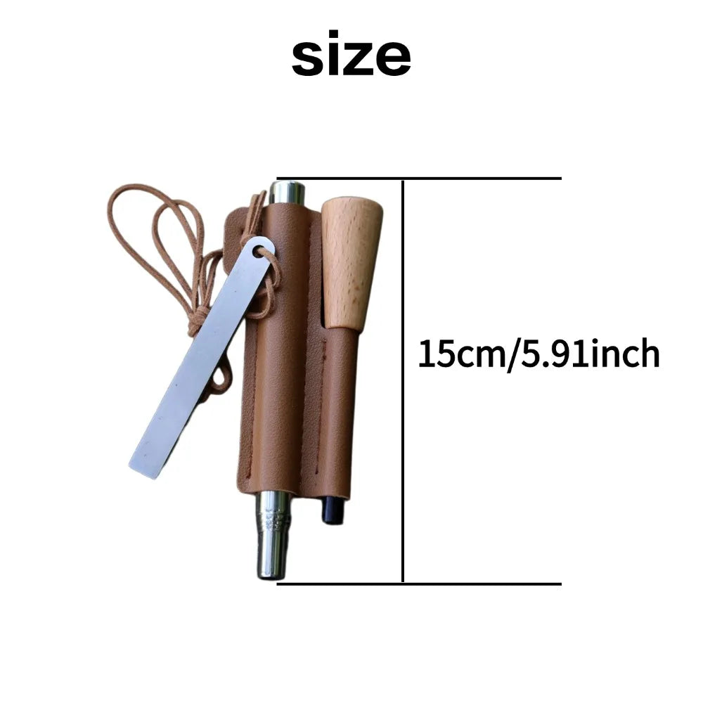 3-piece set, 1 solid magnesium rod+1 extendable stainless steel torch+1 white steel scraper, ignition rod, magnesium rod, not afraid of water, durable, suitable for fireplace igniters, fireplace parts and accessories