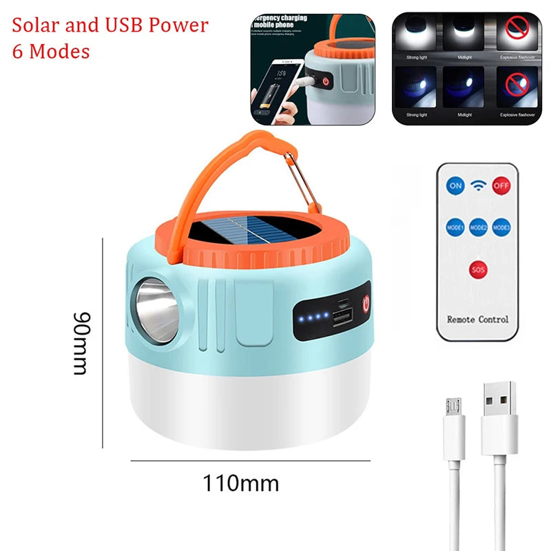 Solar Lantern with Remote — PowerBank Combo Light
