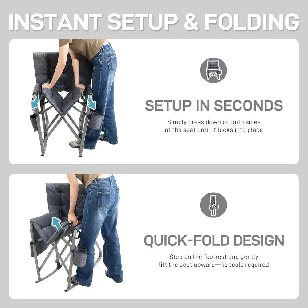 Padded Rocking Camping Chair