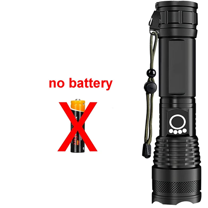 Zoom‑Focus Tactical Flashlight — Rechargeable