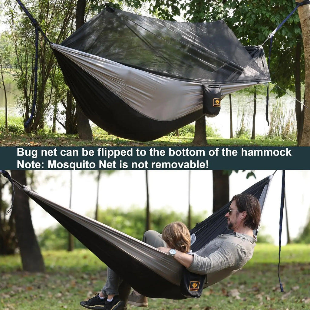 Double Camping Hammock with Net