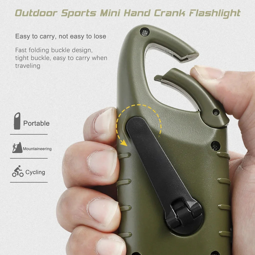 Survival Flashlight — Solar + Hand‑Crank Power