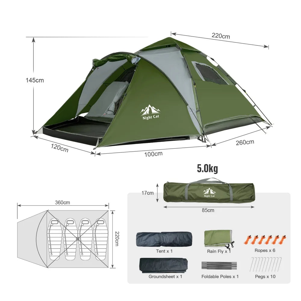 Night Cat Instant Pop-Up Tent