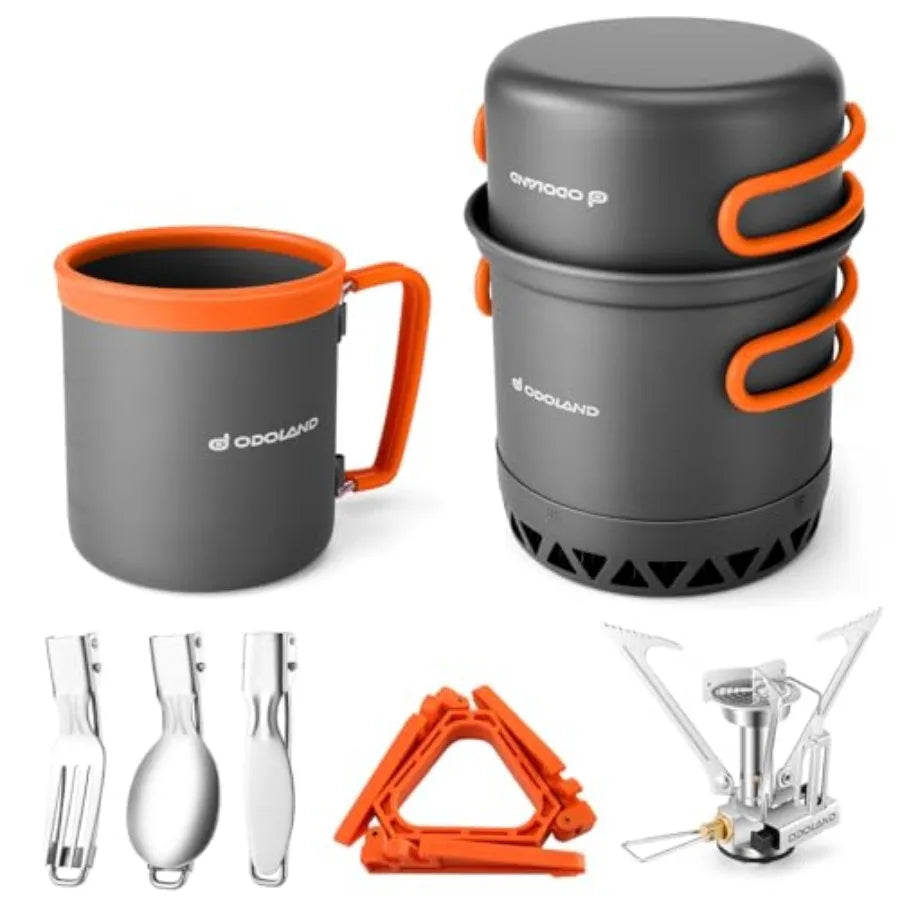 Camping Cookware Set with Heat Exchanger