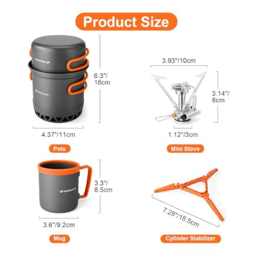 Camping Cookware Set with Heat Exchanger