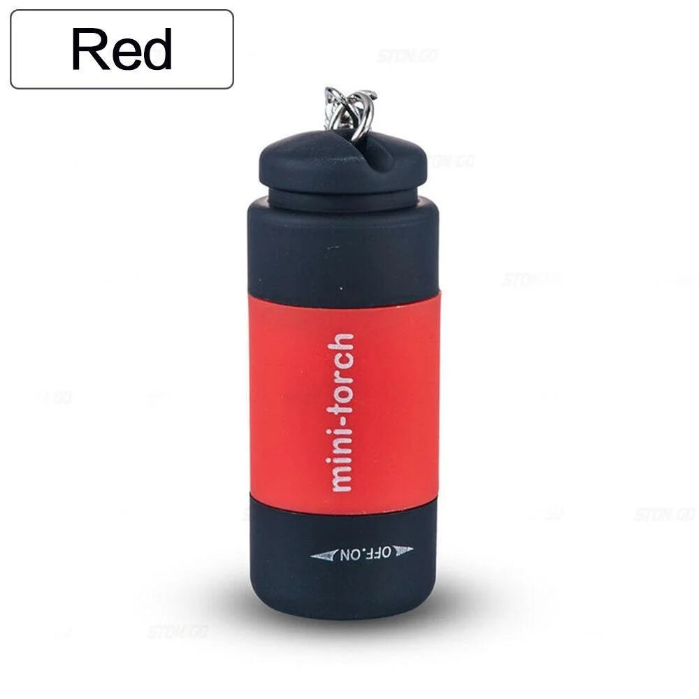 Mini Keychain Flashlight USB Rechargeable LED Torch Ultra Bright Pocket Light Waterproof Key Ring Handheld Flashlight for Outdoor Camping Hiking Emergency Night Walking Portable Lighting Tool for Everyday Carry and Travel Out