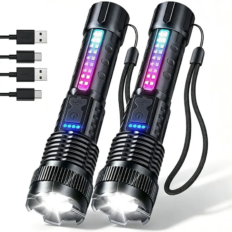 Tactical Flashlight Duo — High‑Output 2‑Pack